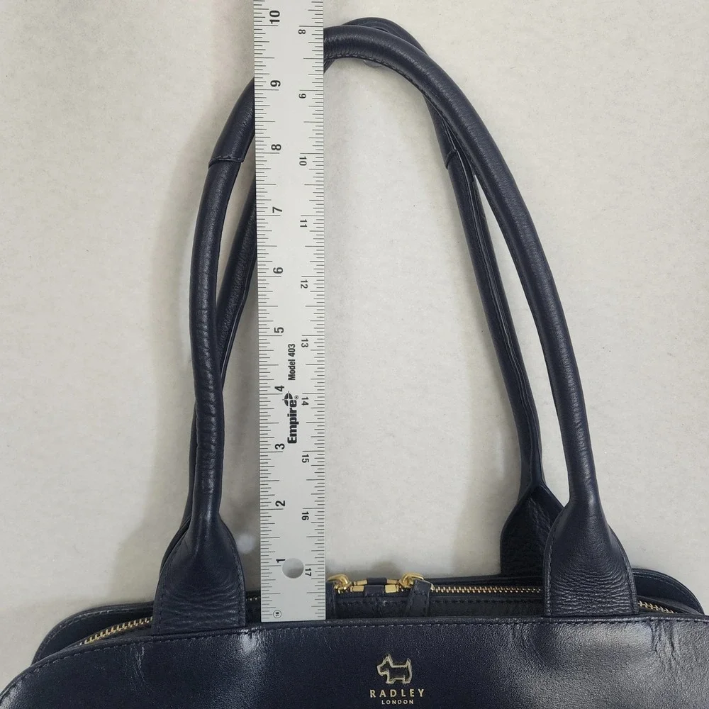 Radley London Bag Womens Black Zipper Inner Pocket Double Handle Strap Tote Bag